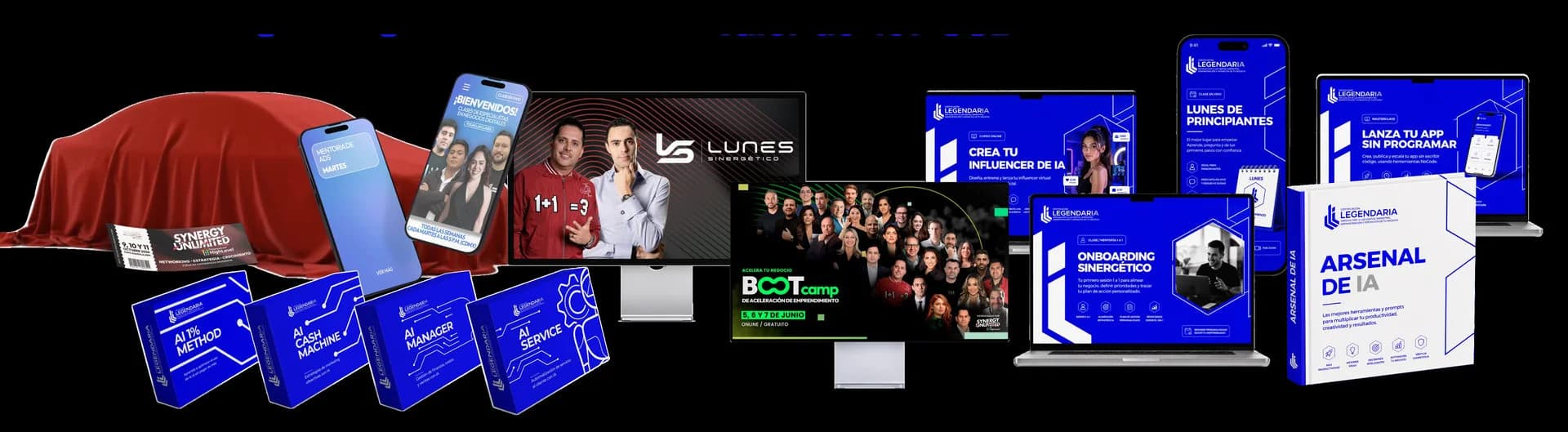 Todo lo que incluye la Certificación LEGENDAR·IA: módulos, clases en vivo, bootcamp, arsenal de IA y evento presencial